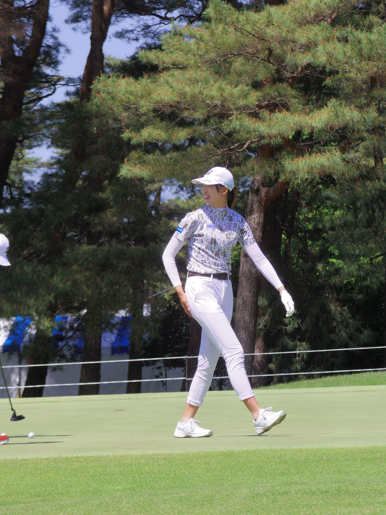 今季国内メジャー初戦、ワールド・サロンパス・カップの練習ラウンドを回る馬場