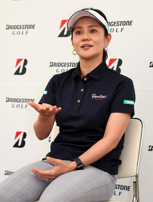 aileFanM シャツ　宮里藍さん着用 宮里藍さんが次世代選手とのトークや一般参加者との座談会 “言語化”の