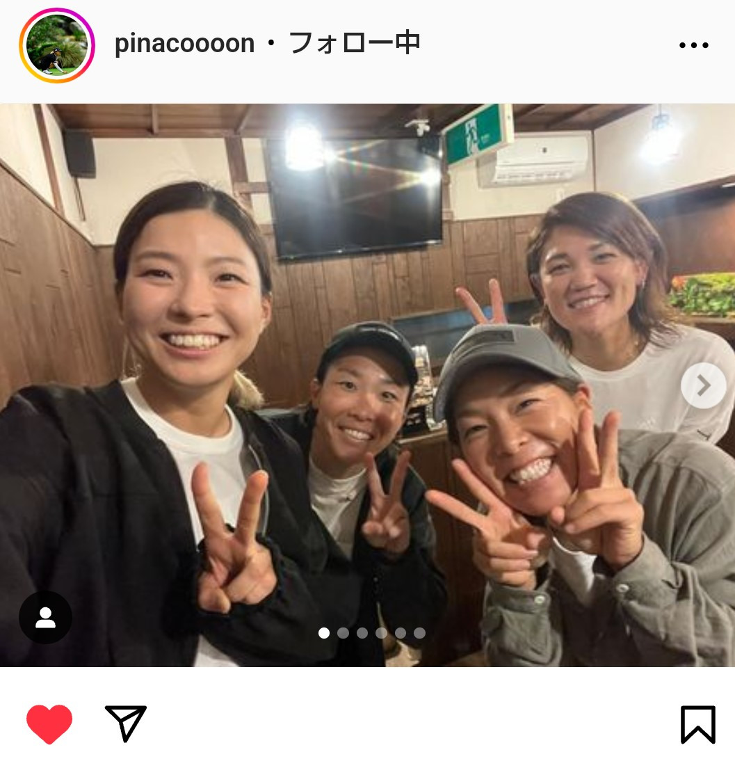 渋野日向子のインスタグラムから