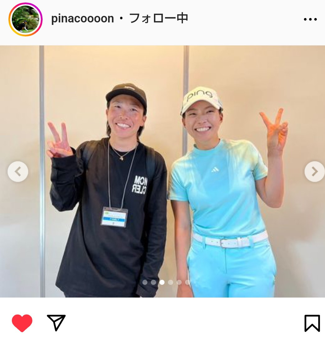 渋野日向子のインスタグラムから