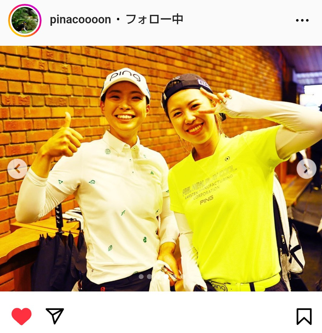 渋野日向子のインスタグラムから
