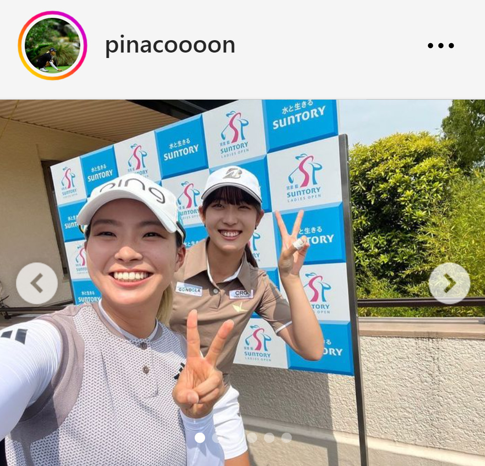 渋野日向子のインスタグラムから