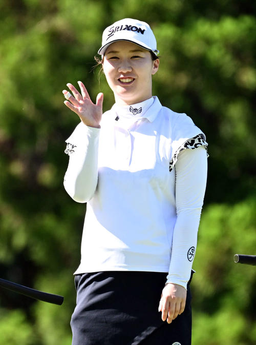 初日5アンダーで3位タイの石川明日香（撮影・たえ見朱実）