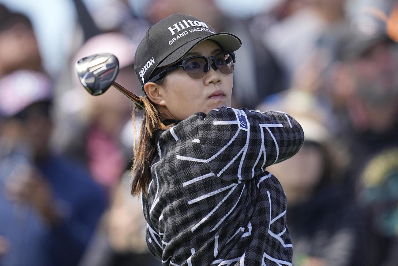全米女子オープン　最終ラウンドでショットを放つ畑岡奈紗（AP）
