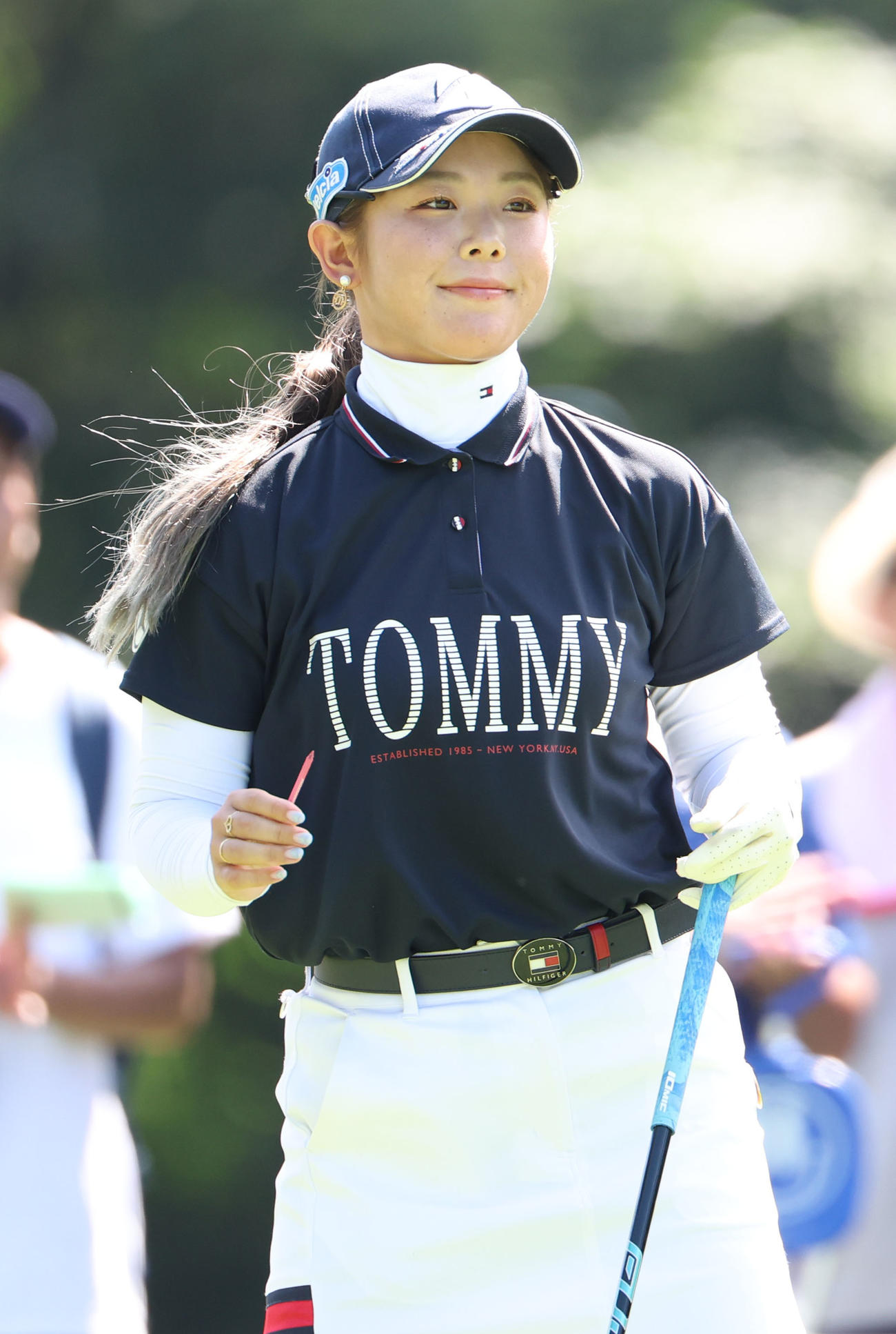 2番、ティーショットを放つ吉田優利（撮影・佐藤翔太）