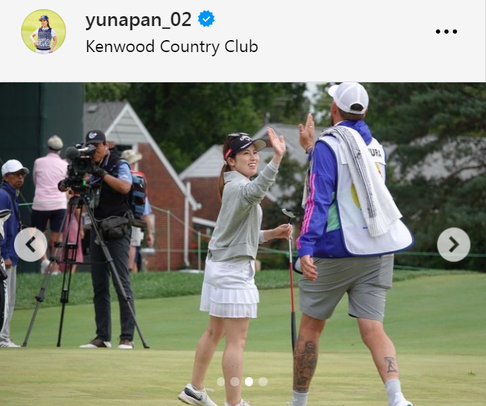 女子ゴルフの西村優菜の公式インスタグラムから