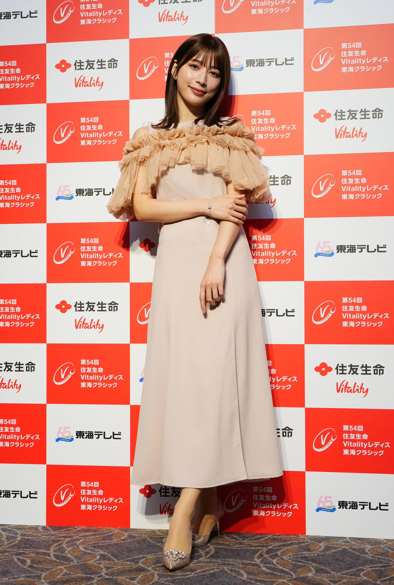 住友生命Vitalityレディス東海クラシック　前夜祭にスペシャルゲストとして参加したグラビアアイドルの雪平莉左（撮影・藤尾明華）