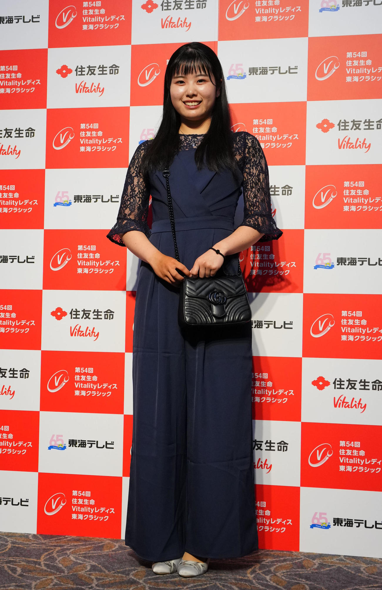 住友生命Vitalityレディス東海クラシック　前夜祭に参加した尾関彩美悠（撮影・藤尾明華）