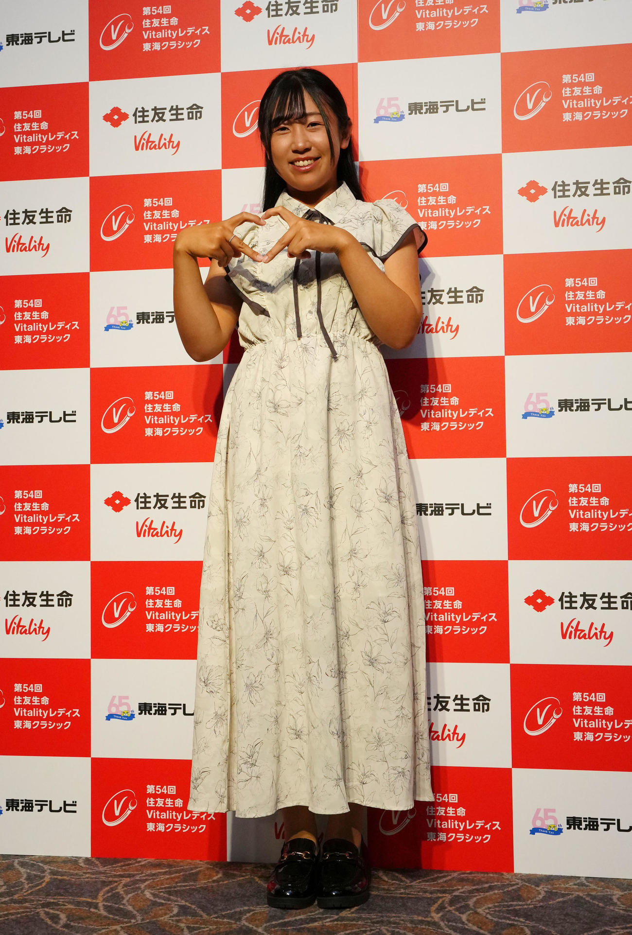住友生命Vitalityレディス東海クラシック　前夜祭に参加した菅沼菜々（撮影・藤尾明華）