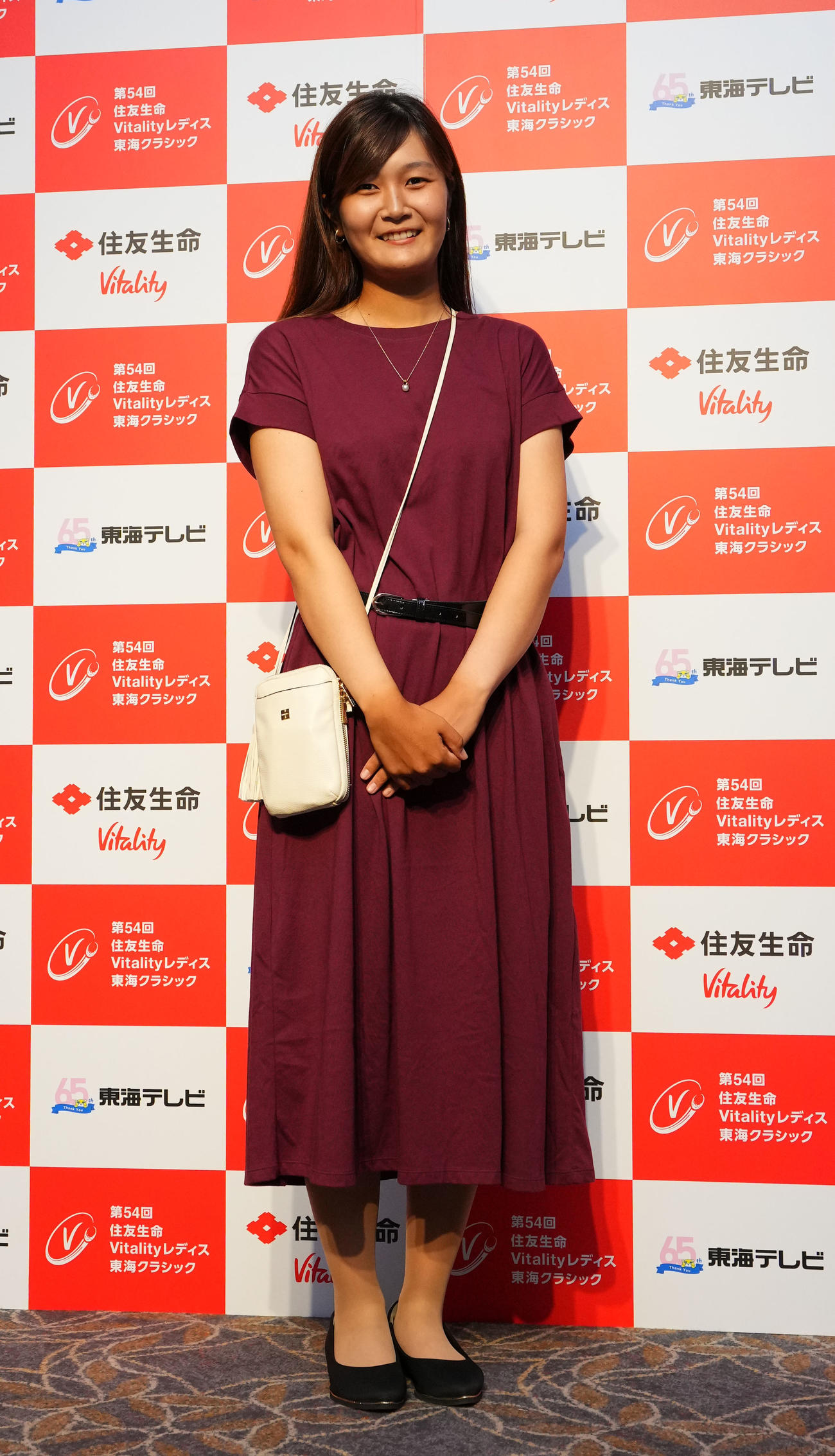 住友生命Vitalityレディス東海クラシック　前夜祭に参加した神谷そら（撮影・藤尾明華）
