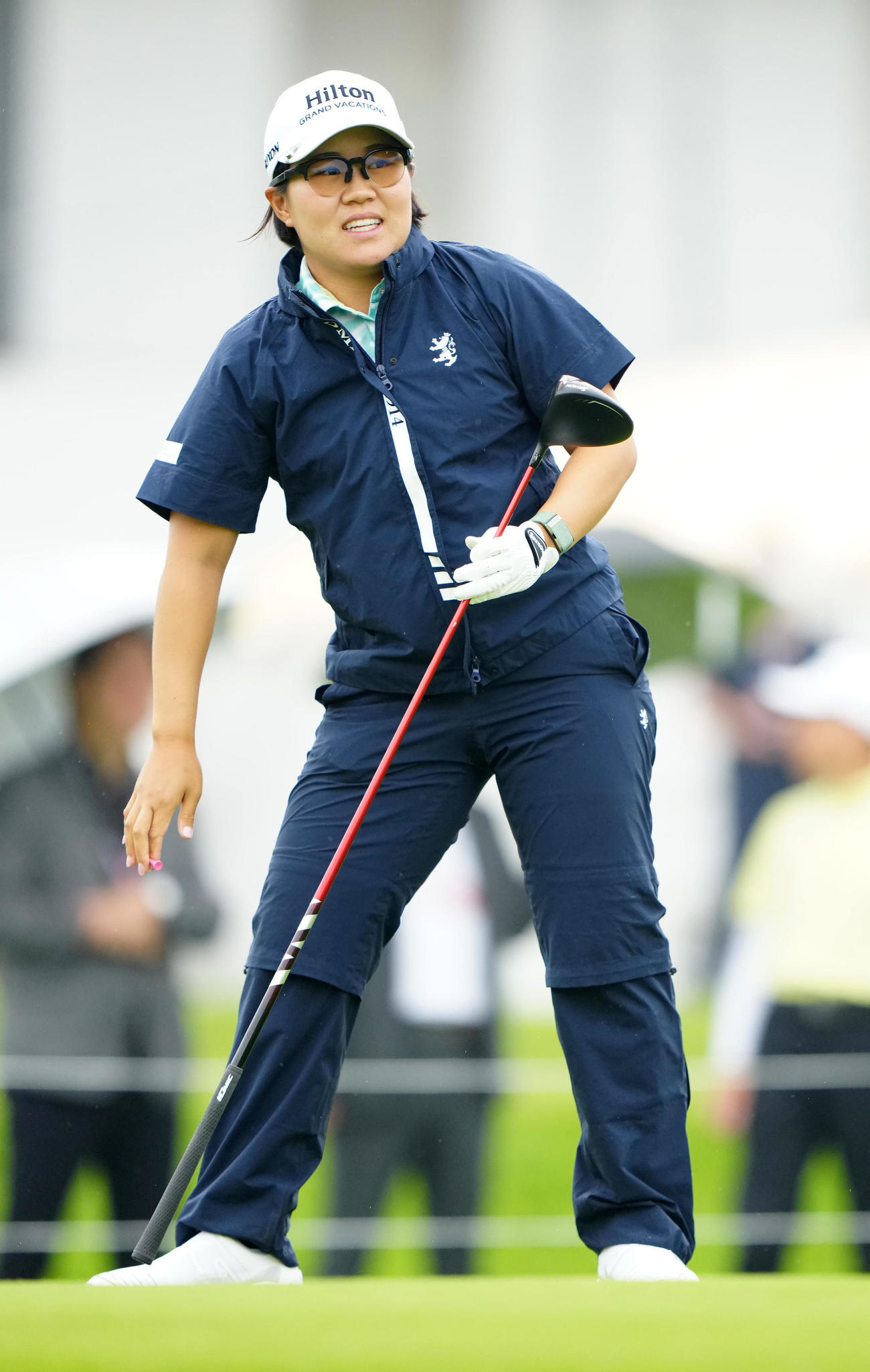 プロアマ戦でティーショットを放った畑岡奈紗（撮影・江口和貴）