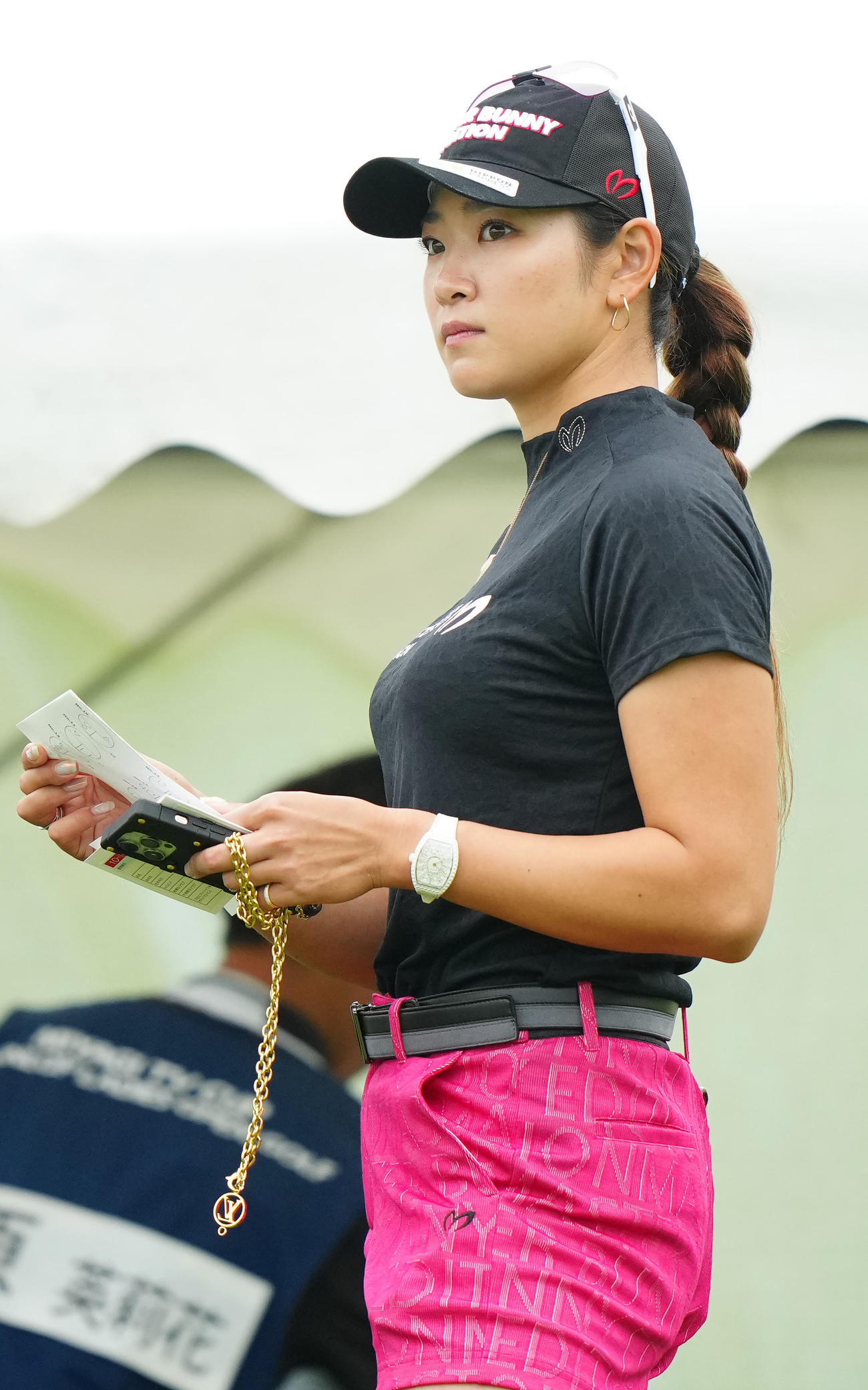 プロアマ戦に臨む原英莉花（撮影・江口和貴）