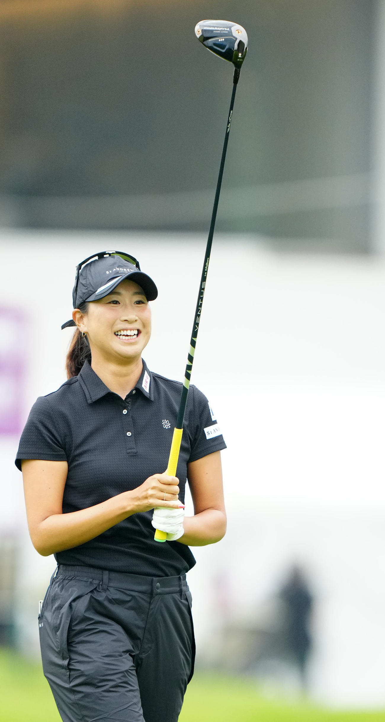 プロアマ戦に臨む木戸愛（撮影・江口和貴）