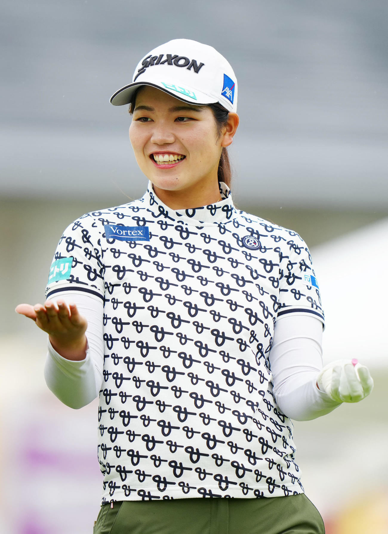 プロアマ戦に臨む桜井心那（撮影・江口和貴）