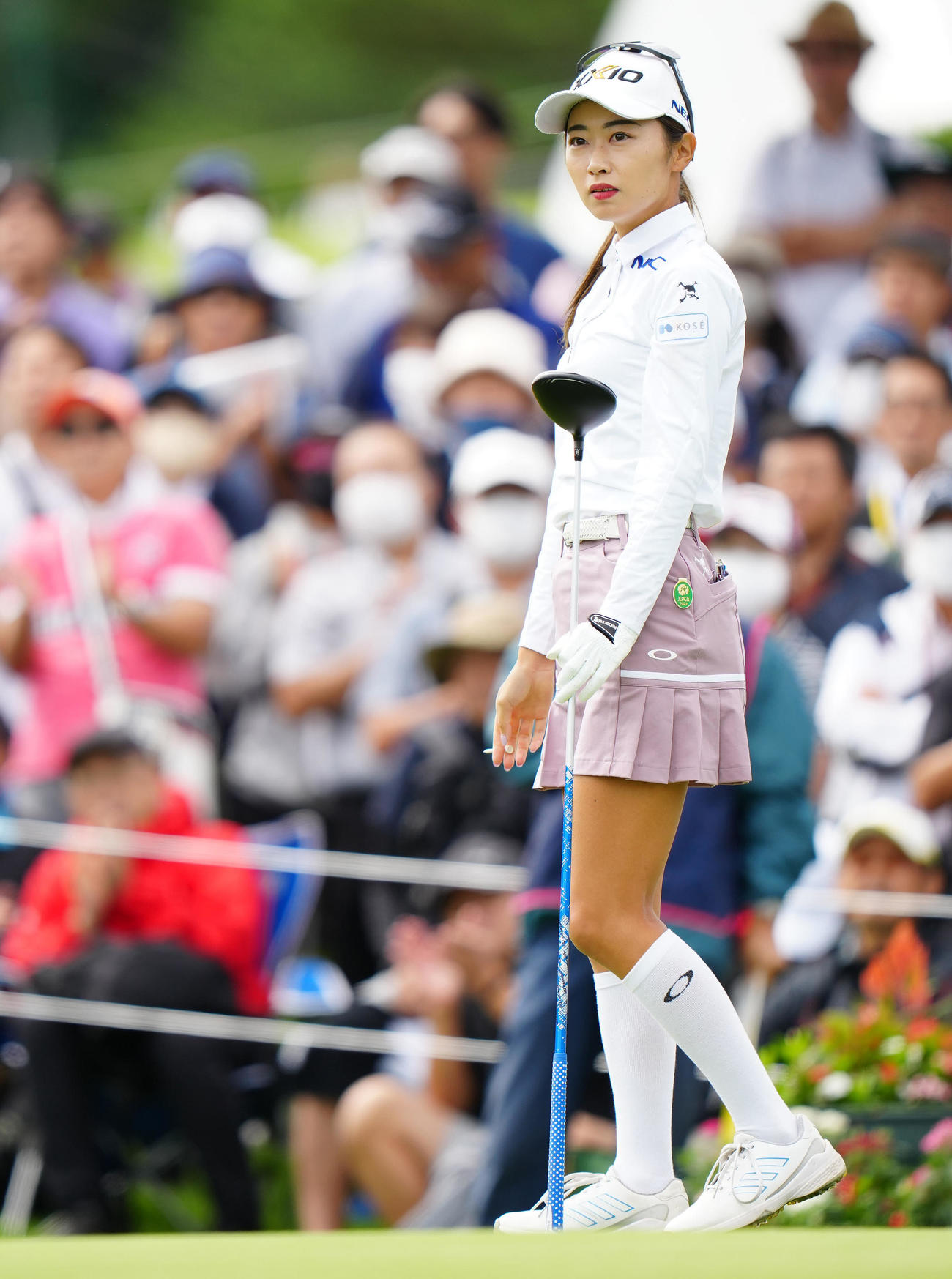 1番、ティーショットを放った安田祐（撮影・江口和貴）