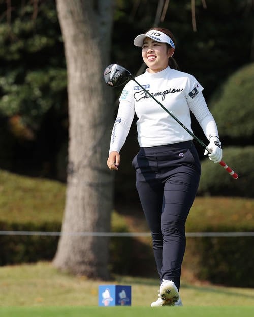 プロアマ戦に臨む山下（撮影・河田真司）