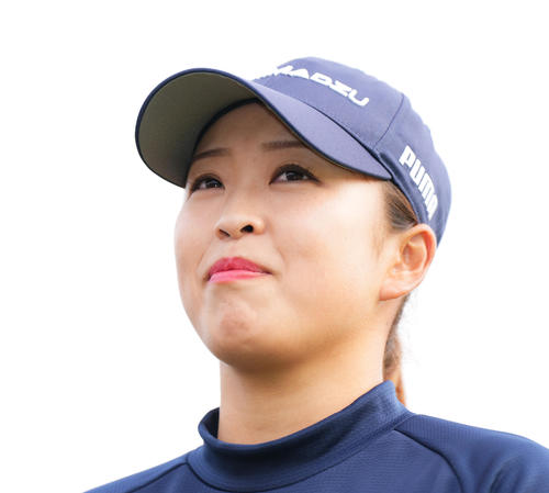 伊藤園レディースを制し、優勝インタビューで感極まる西郷（撮影・菅敏）