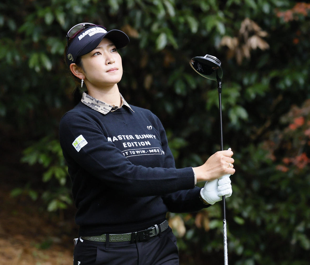 2番、ティーショットを放つ原英莉花（撮影・藤尾明華）