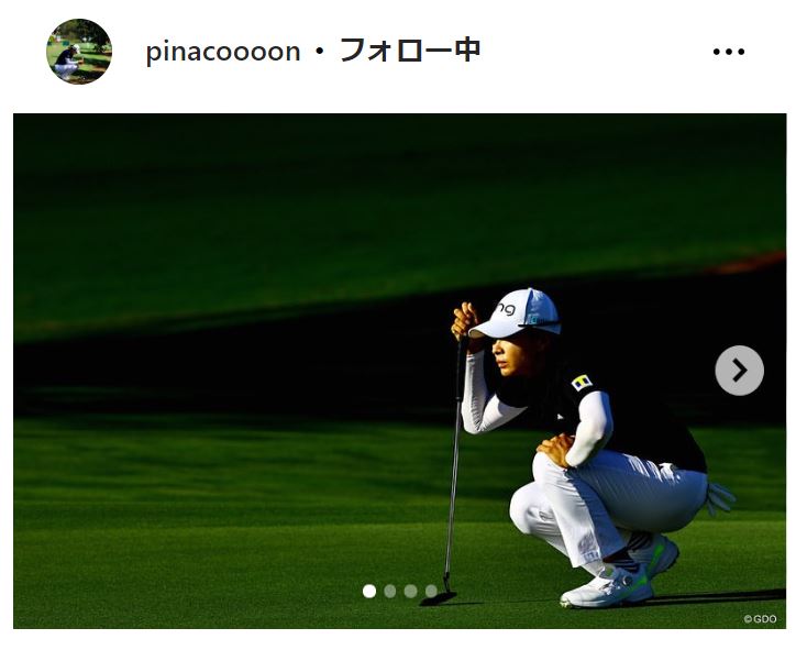 渋野日向子のインスタグラムから
