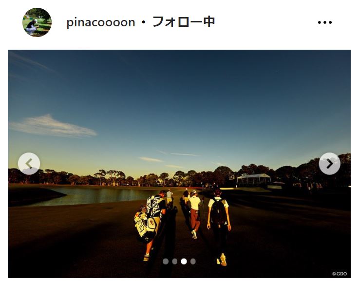 渋野日向子のインスタグラムから