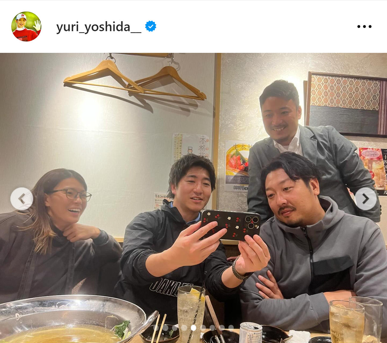 吉田優利のインスタグラムから
