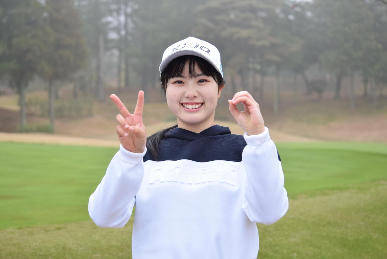 ゼクシオドリームカッププロアマに参加した尾関彩美悠（撮影・阪口孝志）