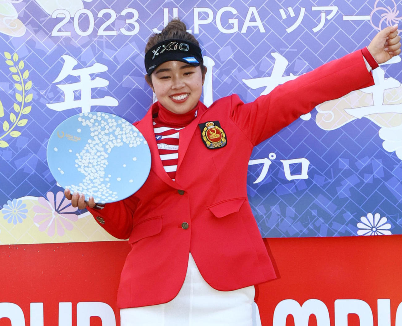 23年の国内女子ツアー年間女王の山下美夢有（23年11月26日撮影）