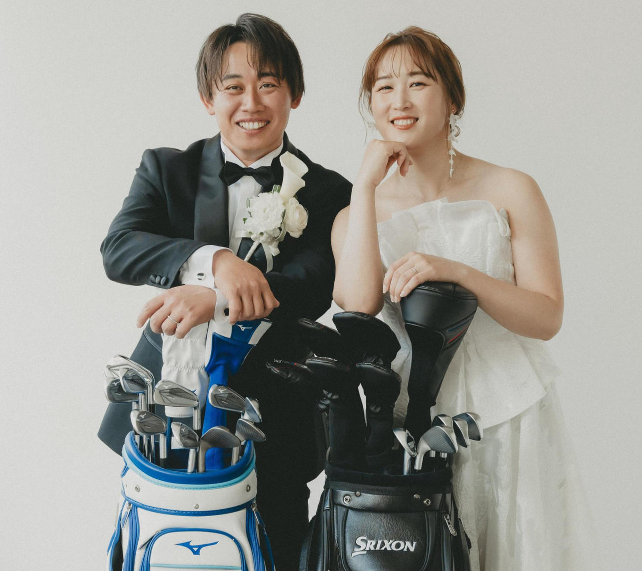 女子プロゴルフのステップツアーで通算2勝の新海美優が男子プロの松田一将と結婚