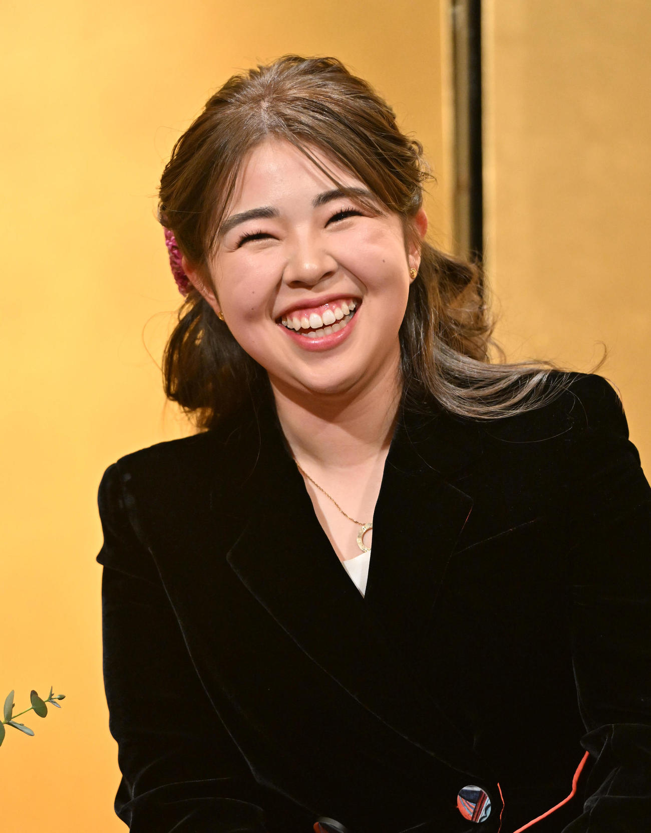 トークセッションをする山下美夢有（撮影・石井愛子）