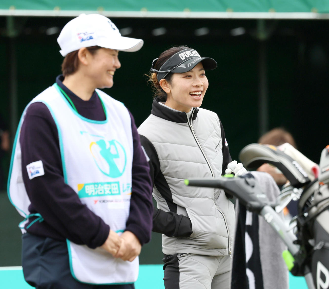 プロアマ戦を楽しむ森田理（撮影・上山淳一）