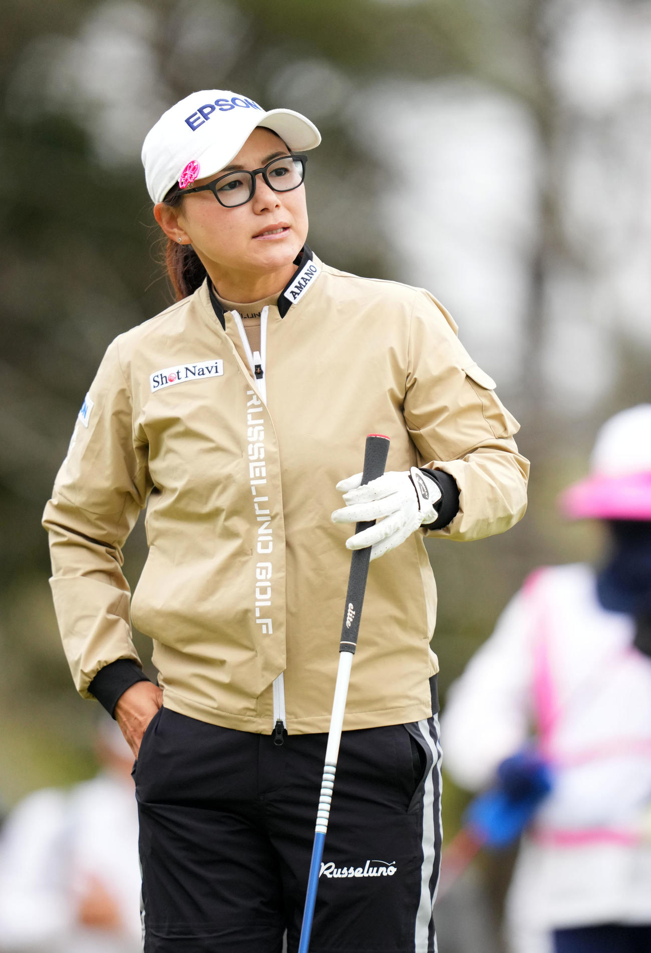 10番に臨む横峯さくら（撮影・横山健太）