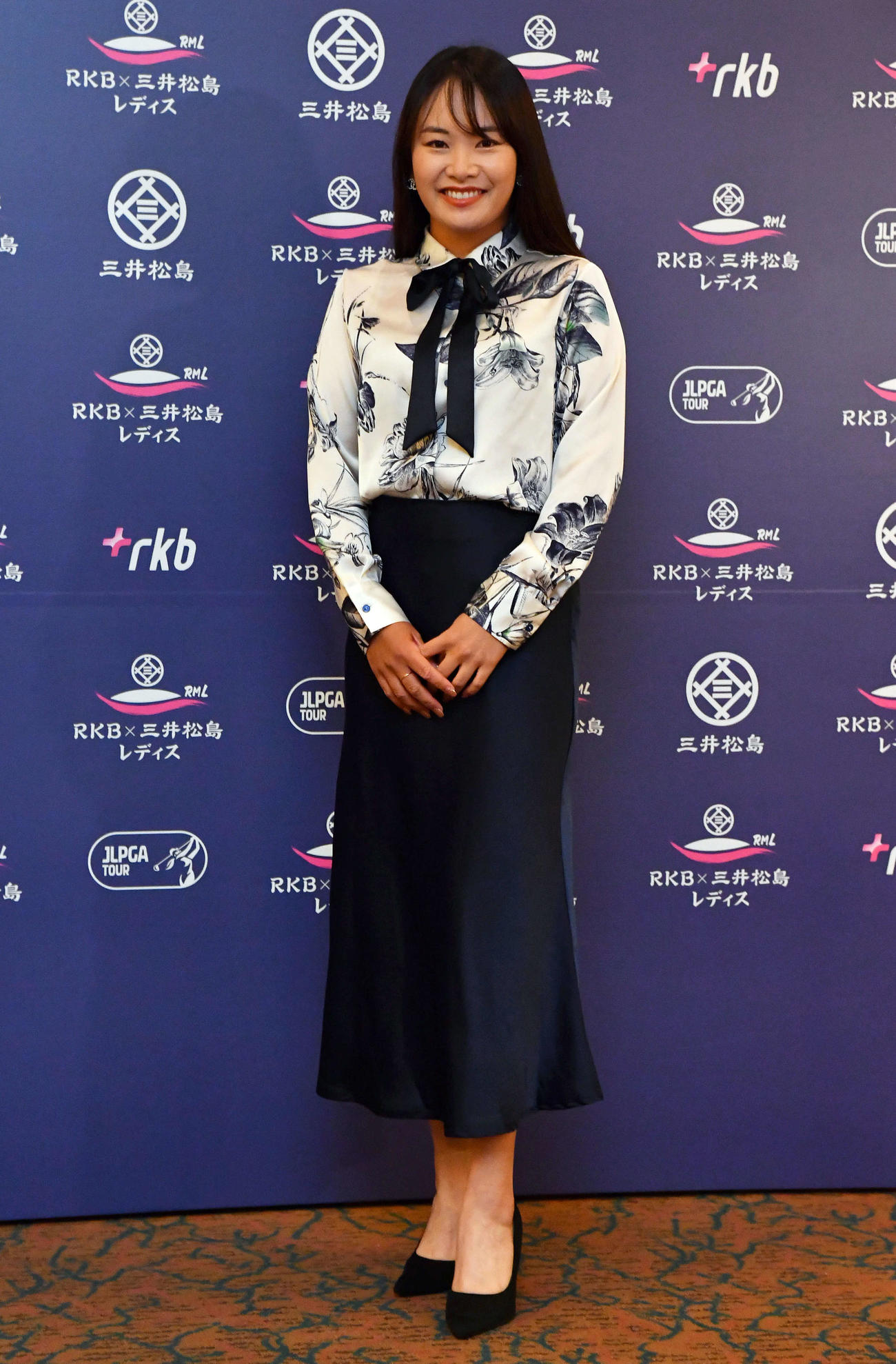 RKB×三井松島レディース　ドレスアップして前夜祭に出席する河本結（撮影・岩下翔太）