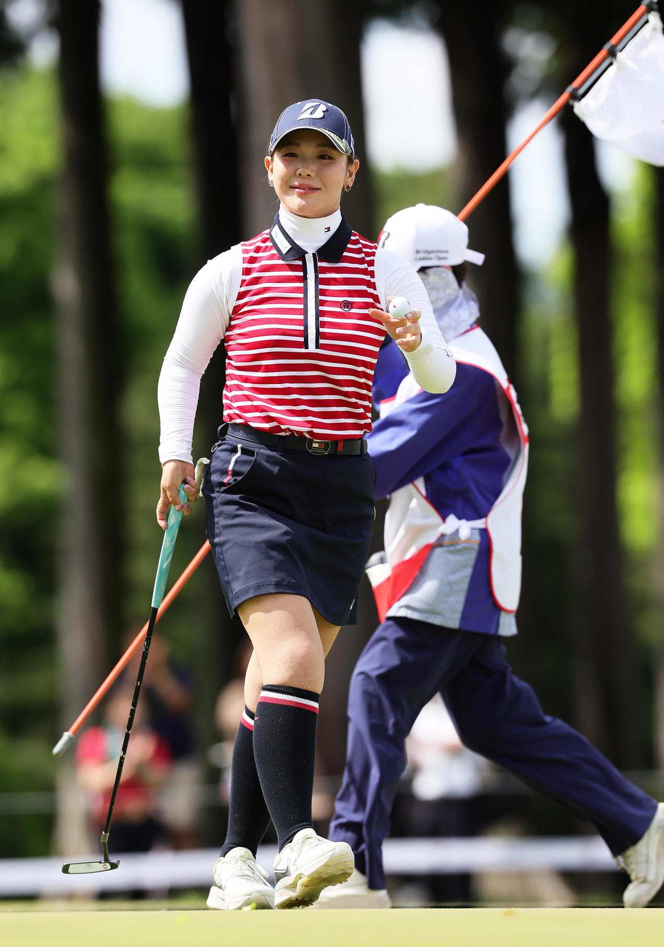 3アンダーで第1日を終え、笑顔を見せる吉田優（撮影・足立雅史）