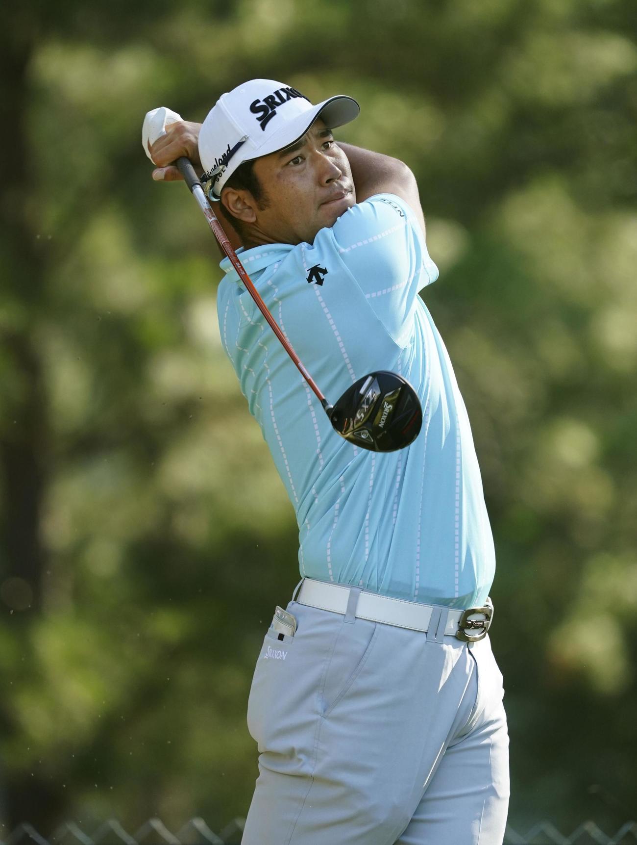 練習ラウンドで最終調整する松山英樹＝パインハースト・リゾート（共同）