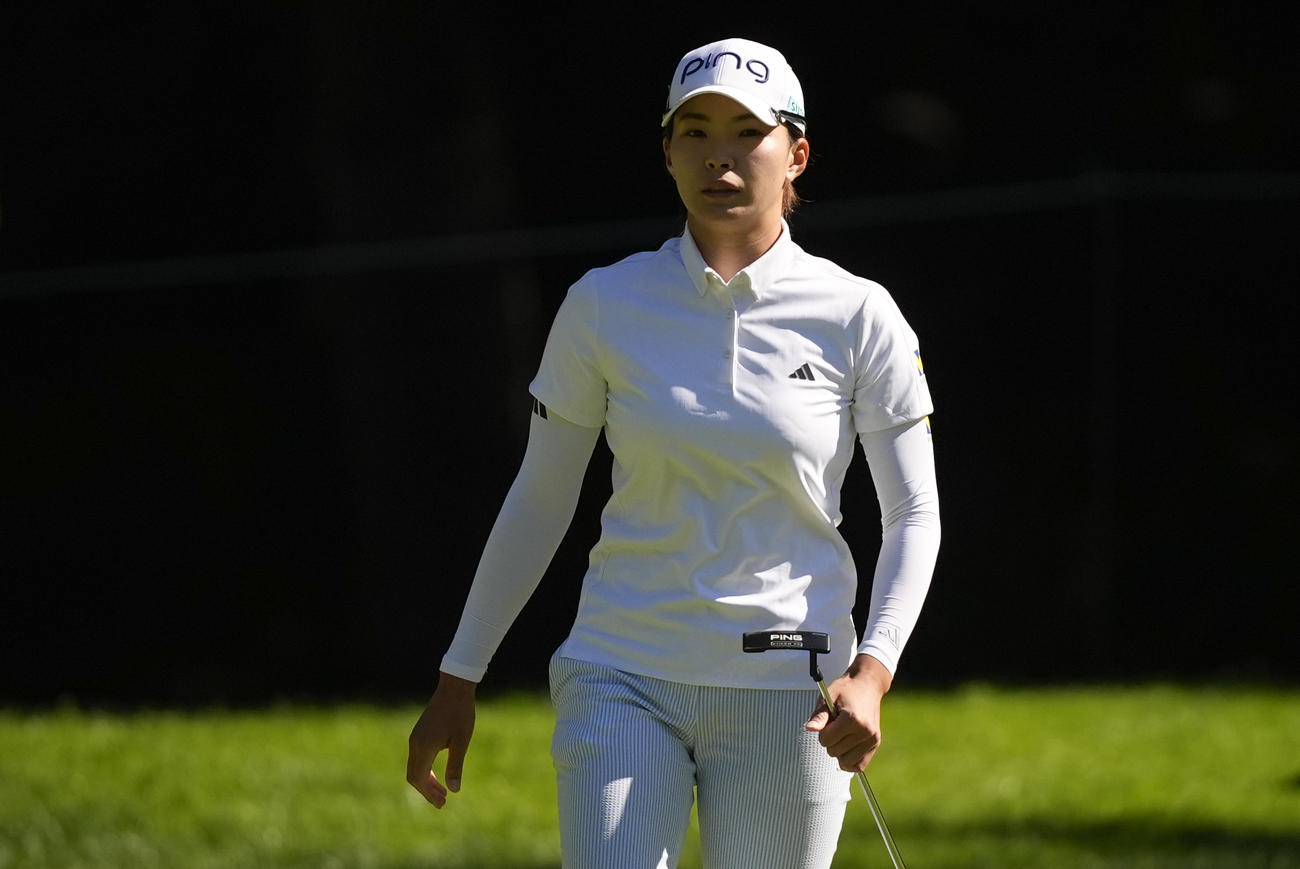 全米女子プロ選手権第2日　17番グリーンの渋野日向子（AP）