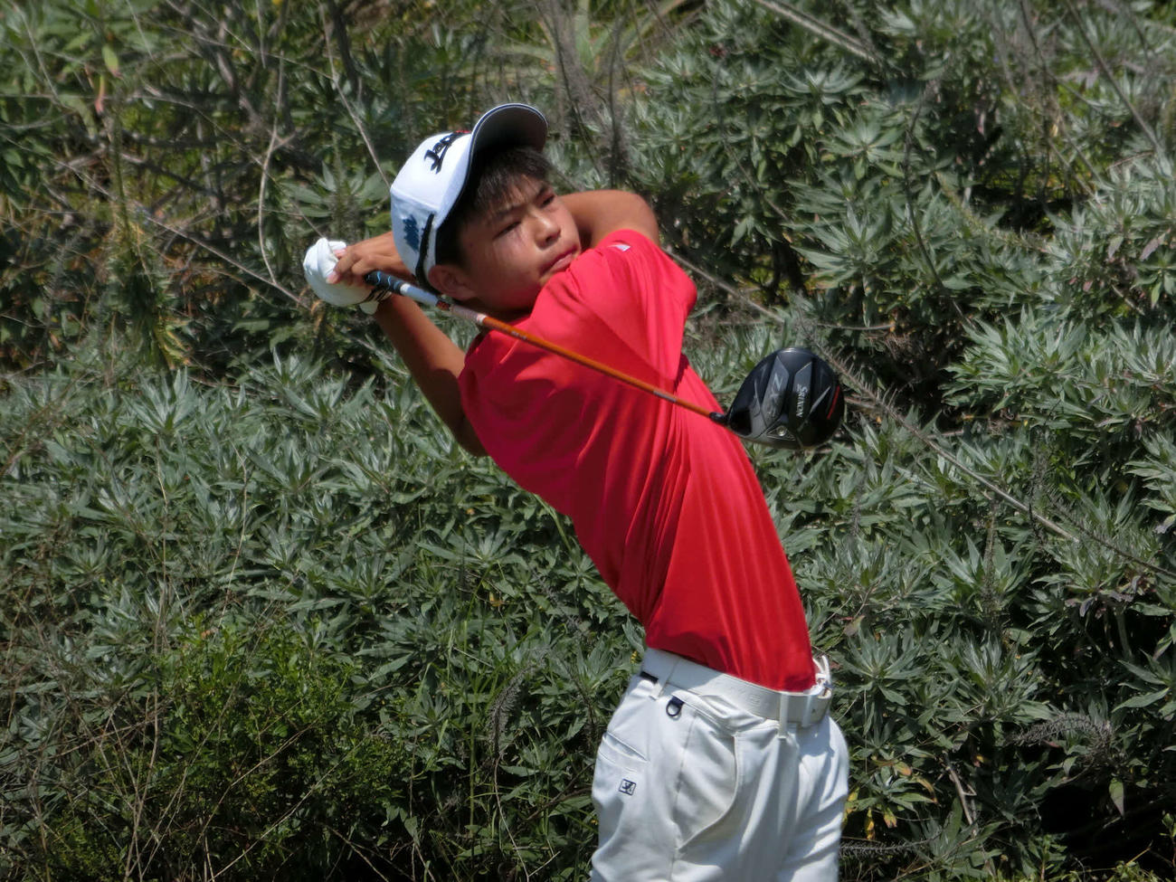 13－14歳の部男子首位の吉行アムロ（C）IJGA