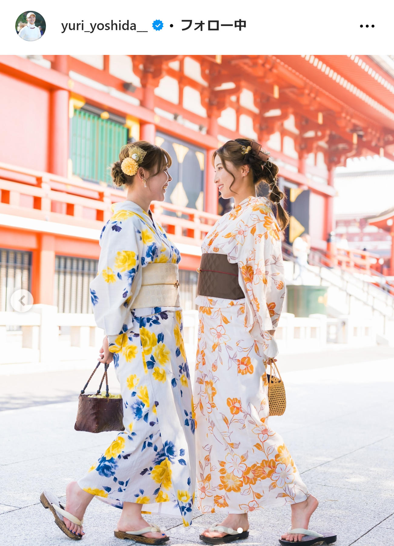 吉田優利のインスタグラムから