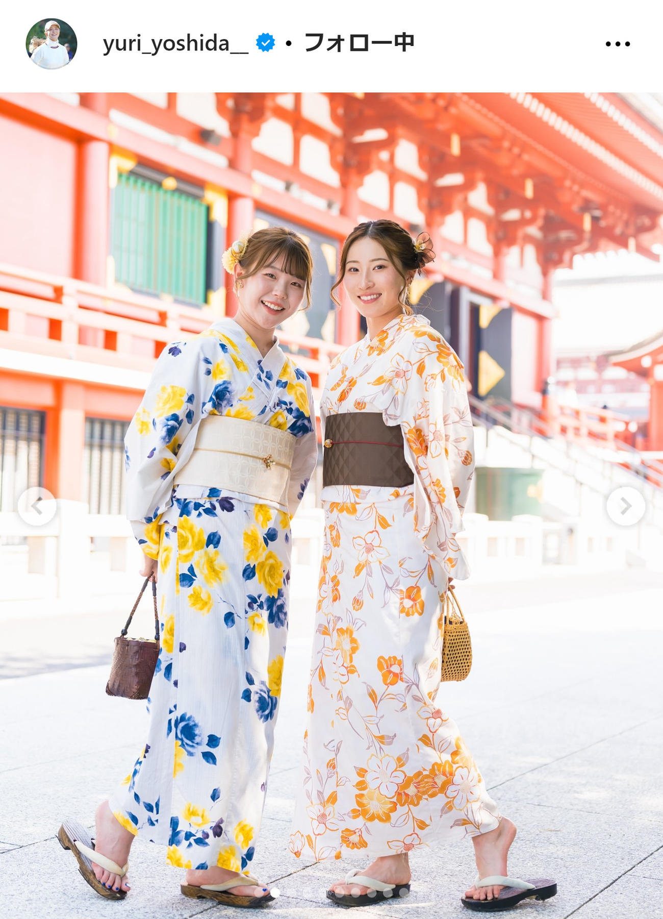 吉田優利のインスタグラムから