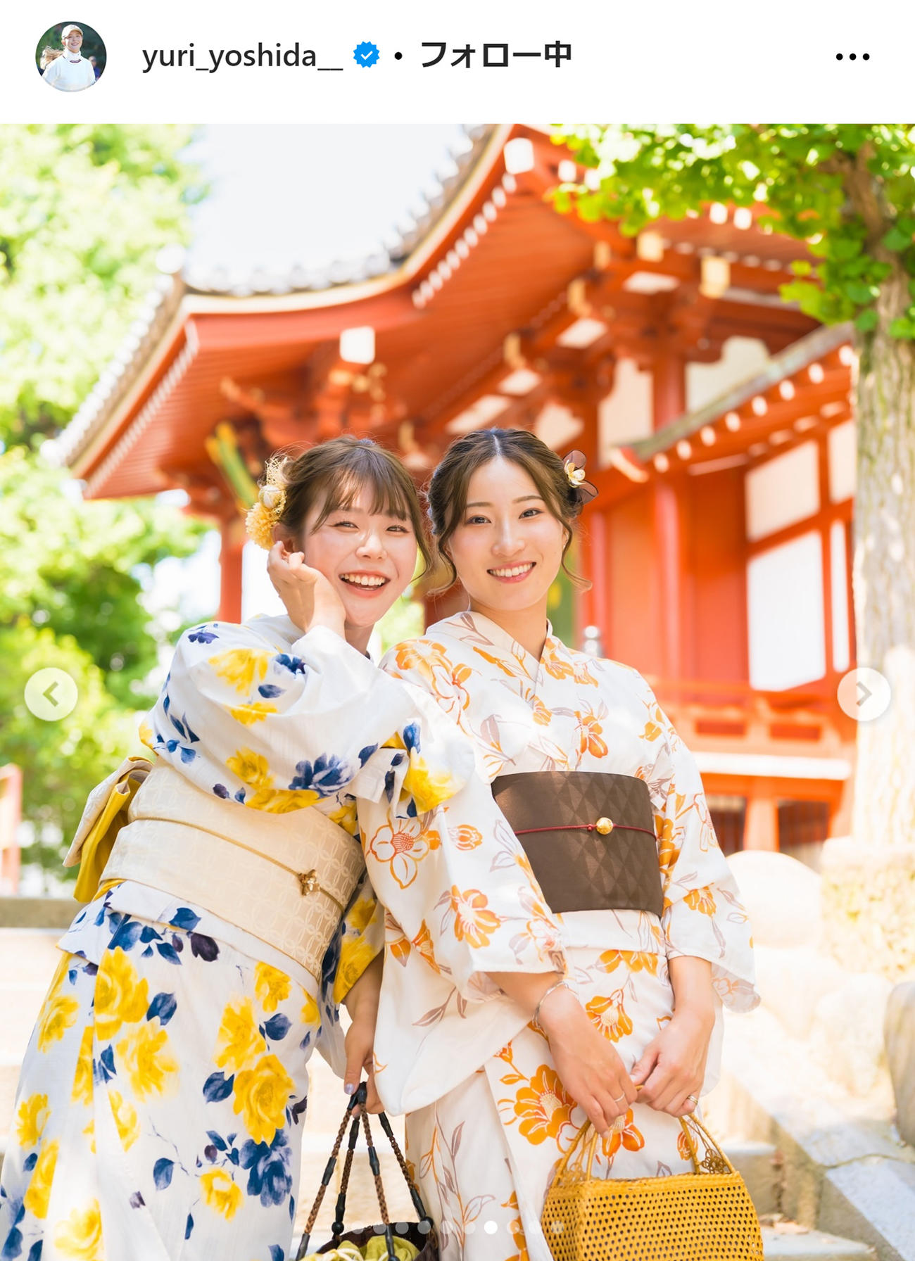 吉田優利のインスタグラムから