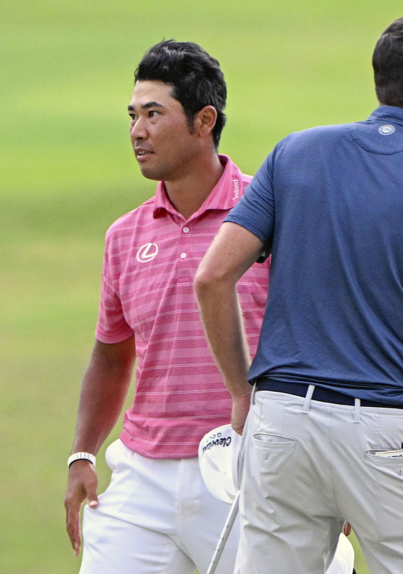 第2ラウンド、ホールアウトする松山英樹（共同）