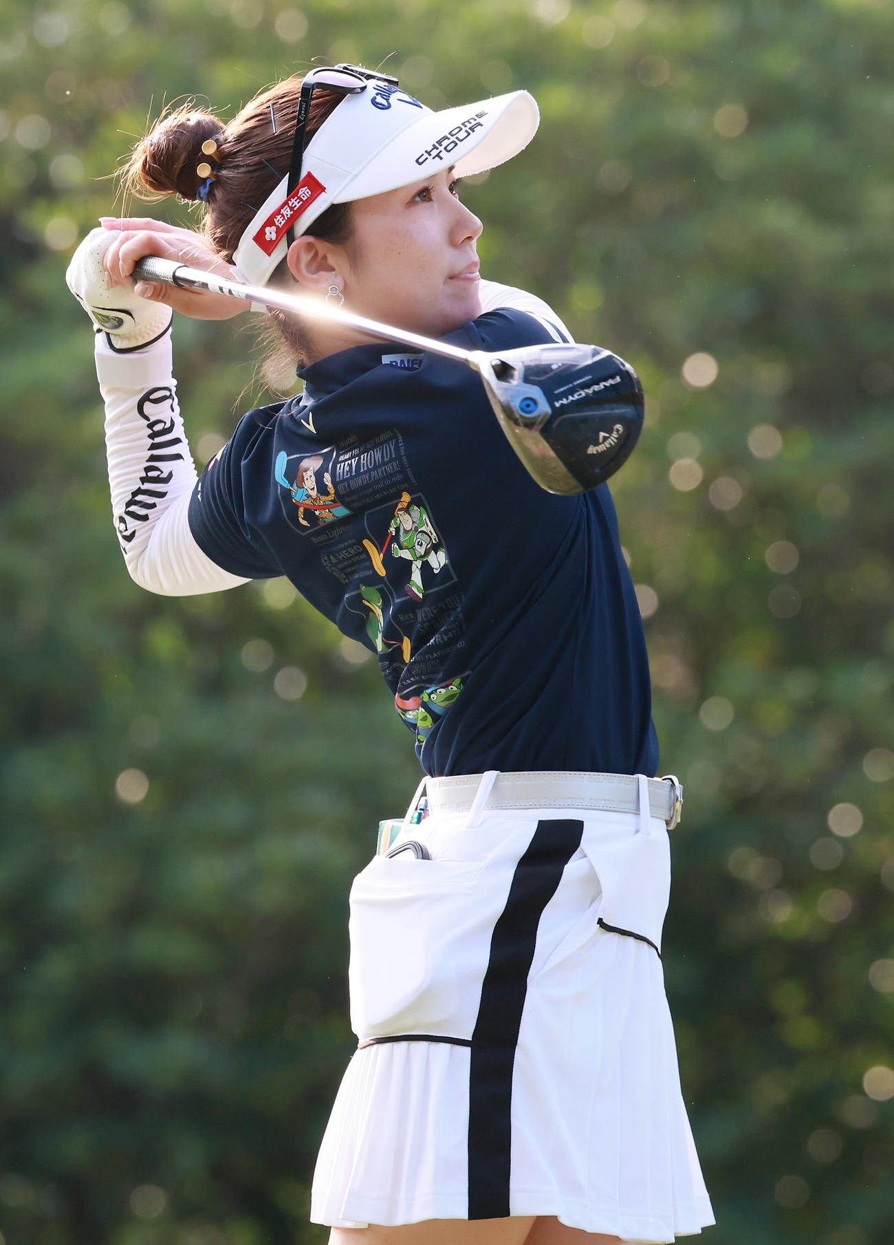 プロアマ戦で調整する西村（撮影・上山淳一）