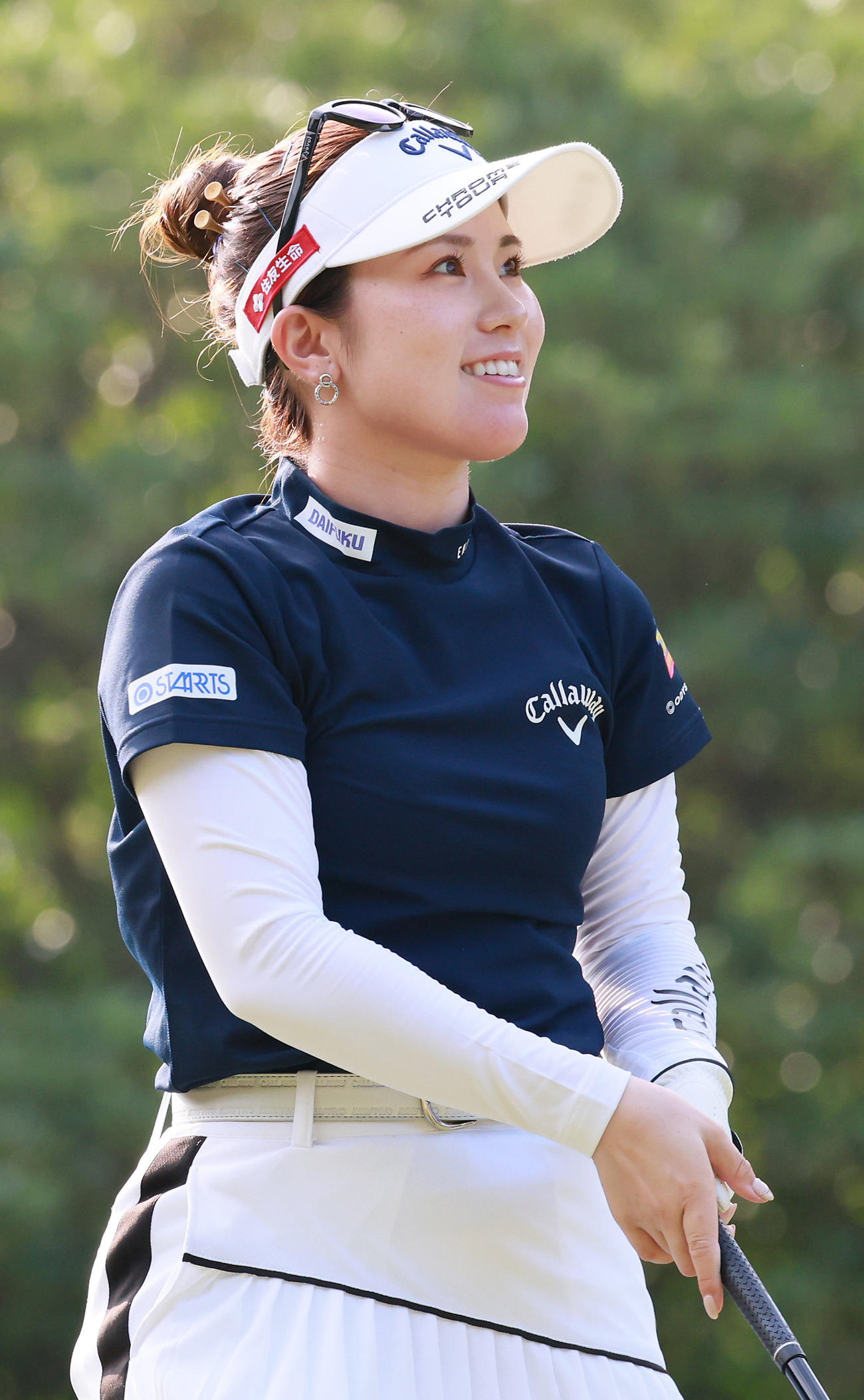 プロアマ戦で調整する西村（撮影・上山淳一）