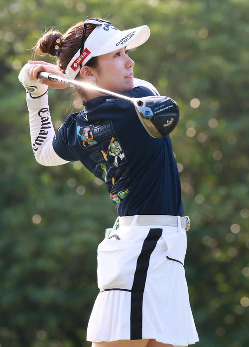 プロアマ戦で調整する西村（撮影・上山淳一）