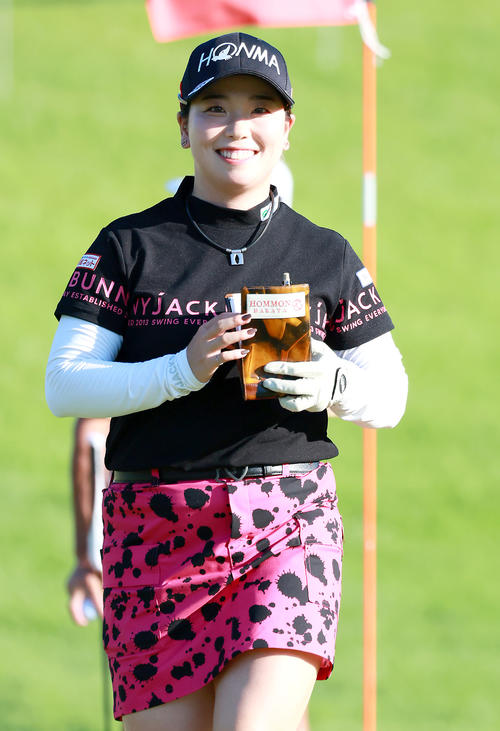 プロアマ戦で笑顔を見せる後藤（撮影・上山淳一）