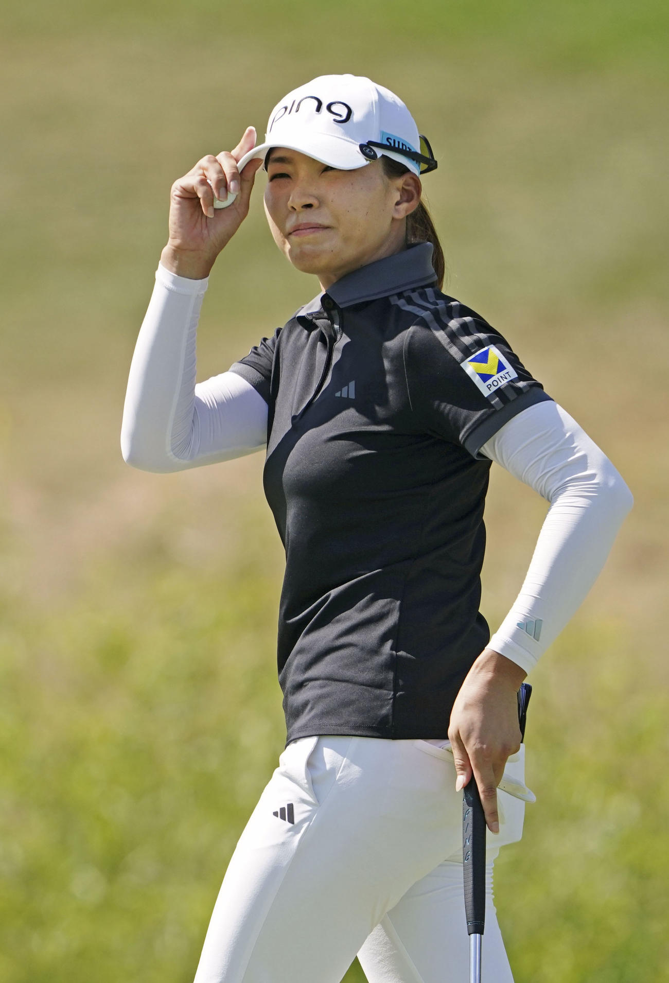 第2ラウンド、18番でバーディーを決めた渋野日向子。通算2アンダーで52位＝TPCリバースベンド（共同）