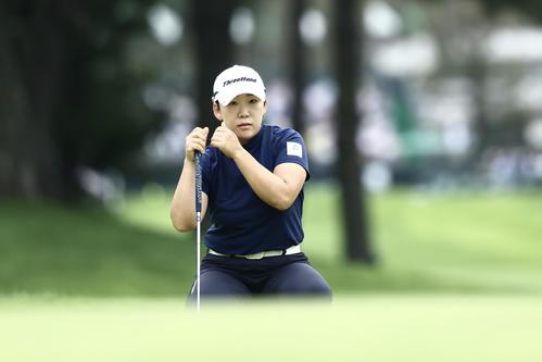 1番、ラインを読む申ジエ（撮影・河田真司）