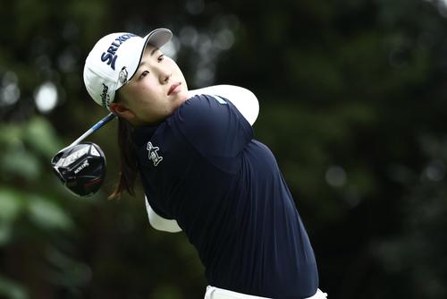 3番、ティーショットを放つ竹田（撮影・河田真司）