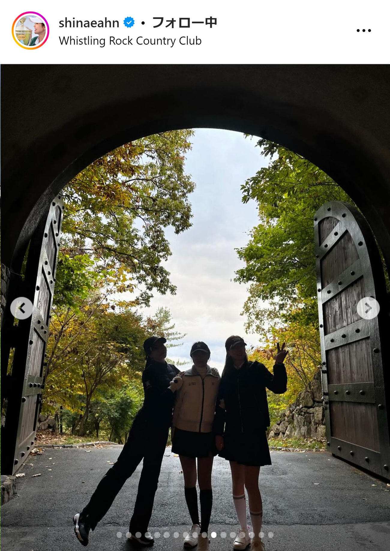 アン・シネさんのインスタグラムから