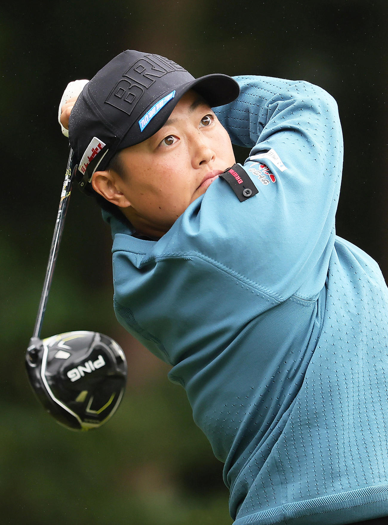 2番、ティーショットを放つ工藤（撮影・足立雅史）