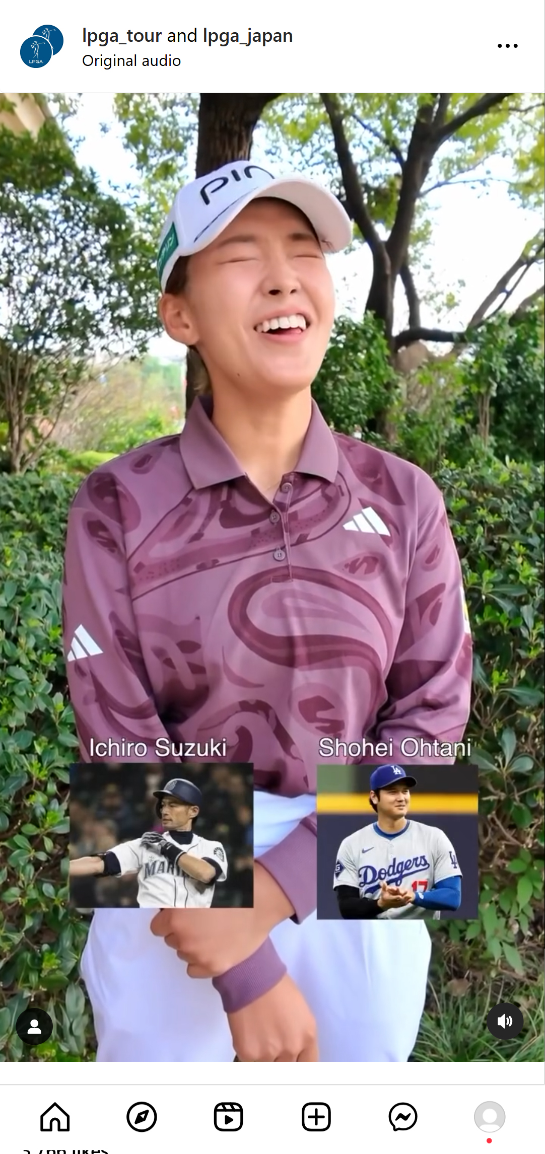 全米女子プロゴルフ協会（LPGA）の公式インスタグラムから